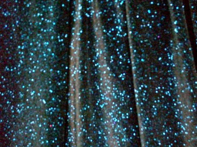 1.Teal-Black Sand Glitter Velvet